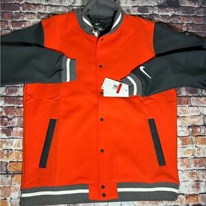 Nike Men's Orange and Black Performance Jacket